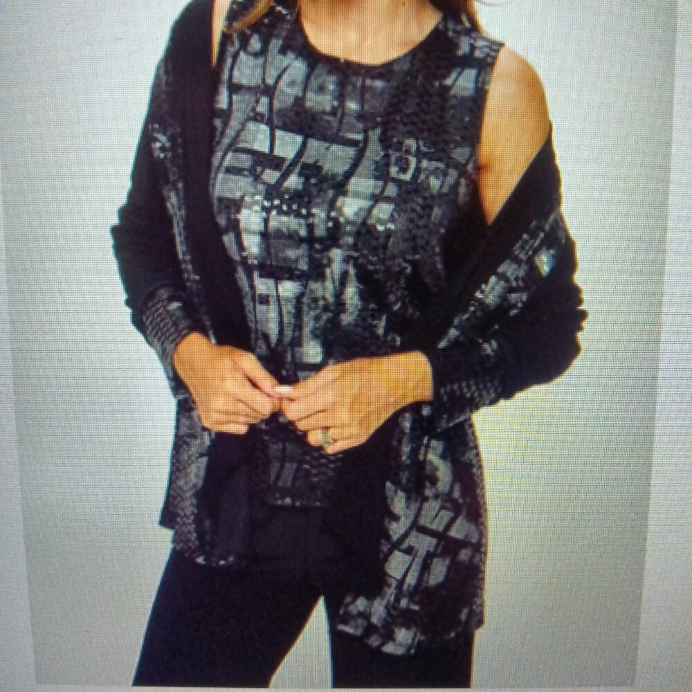 New Jostar metallic contrast 2 piece jacket set